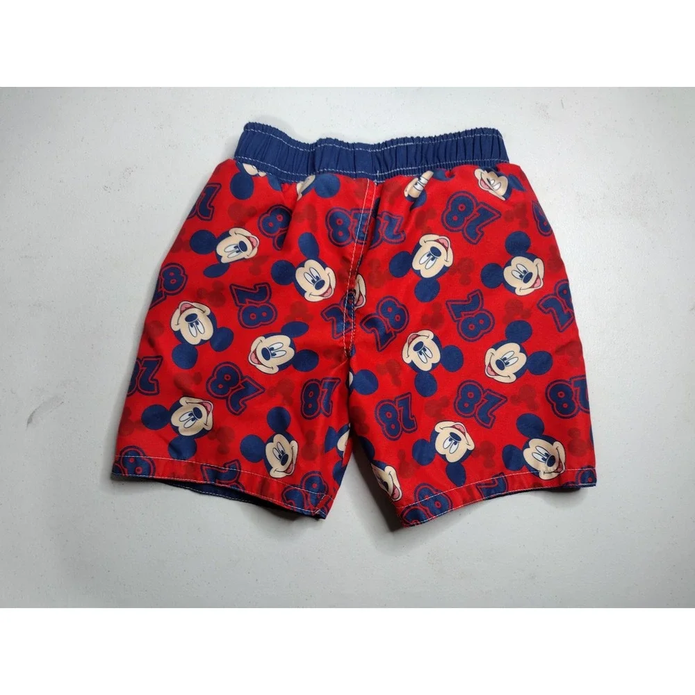 Disney Junior Mickey Mouse‎ Boys Red Swim Trunks Size 3T